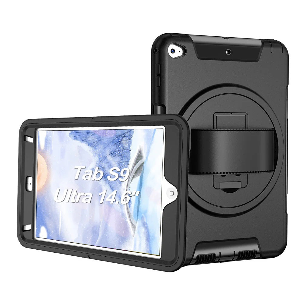 USP Rugged Samsung Galaxy Tab S11 Ultra/ Tab S10 Ultra / Tab S9 Ultra / Tab S8 Ultra (14.6') Case Black - Built-in-Kickstand,5 Years Warranty