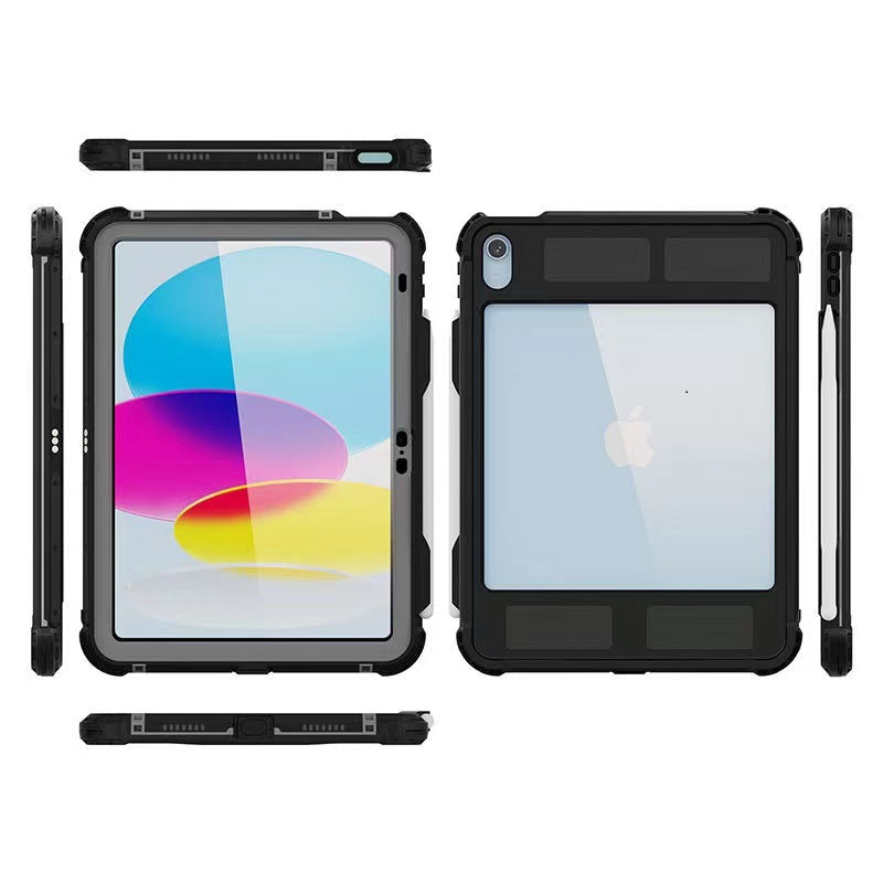 USP Apple iPad (11') (A16) (11th Gen) / iPad (10.9') (10th Gen) WaterProof Case Black - IP68, Reliable & Durable, Drop Protection, 5 Years Warranty