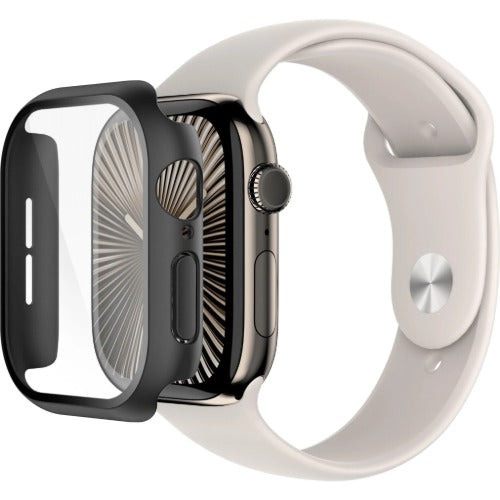 Belkin ScreenForce TemperedCurve 2-in-1 Treated Screen Protector + Bumper for Apple Watch Series 10 (46mm) - Black(OWA003fqBK), 2 Years Warranty