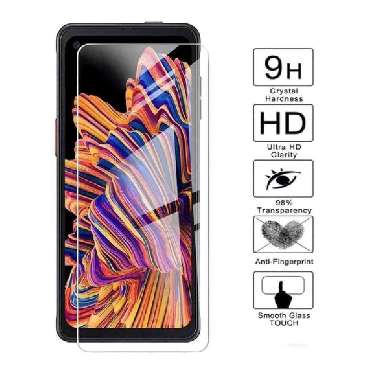 USP Samsung Galaxy XCover7 5G (6.6') Tempered Glass Screen Protector - Full Coverage, 9H Hardness, Bubble-free, Anti-fingerprint, 5 Years Warranty
