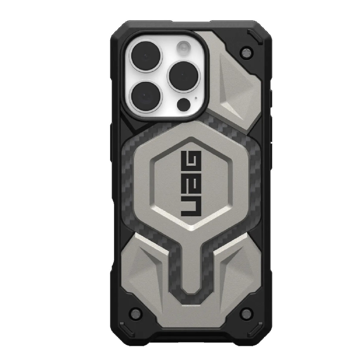 UAG Monarch Pro MagSafe Apple iPhone 16 Pro (6.3') Rugged Case - Titanium (114456113636), 25ft. Drop Protection(7.6M), 10 Years Warranty