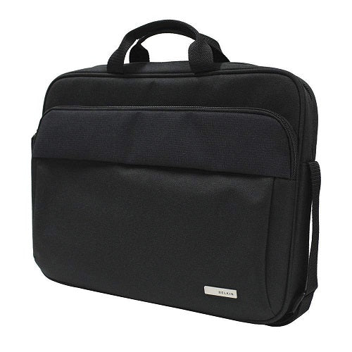 Belkin 15.6' Simple Toploader Laptop Bag - Black (F8N657), Comfortable Shoulder Strap, Made for Long Travelling, 2 Years Warranty