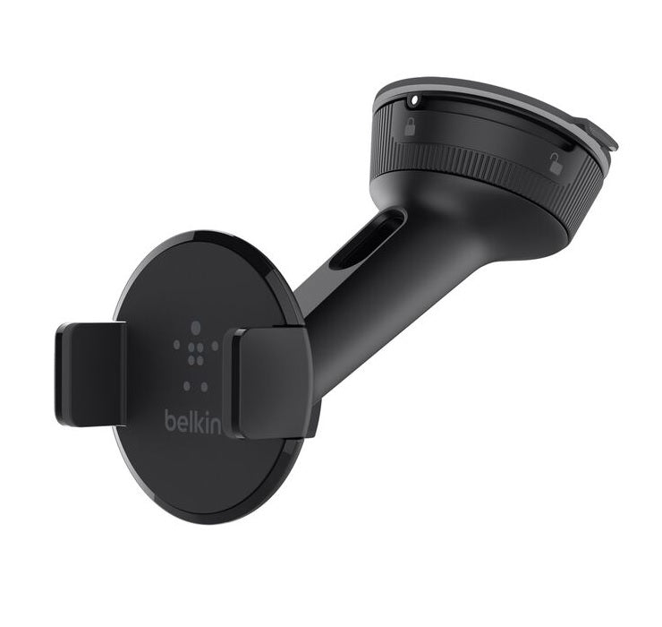 Belkin Universal Car Mount - Black (F8M978BT), 360 Degree Rotation, Fits up to (6') Screen Size, Securely Attaches to Dash & Window, 2 Years Warranty