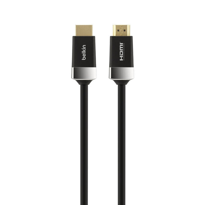 Belkin Advanced Series High Speed 4K HDMI Cable with Ethernet (2M) - Black(AV10050bt2M), Ultra HD 4K @ 60Hz + HDR, 18Gbps Bandwidth,2 Years Warranty