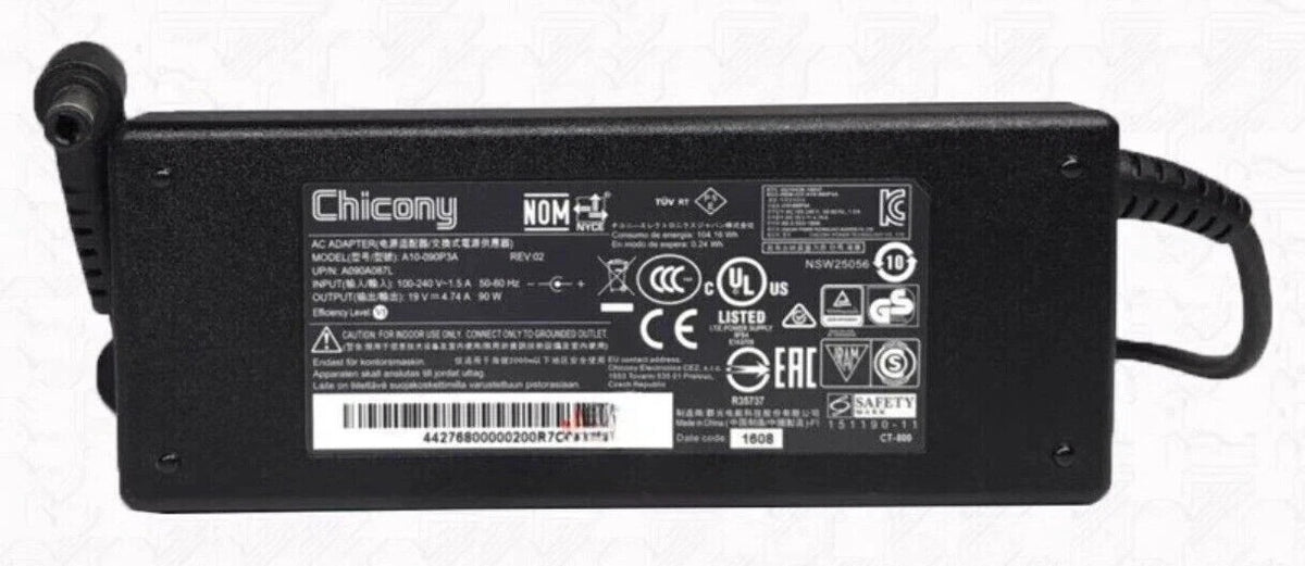 Power adaptor 19V/90W for Leader Visionary AIO SV270, Leader SCP6-C1 series (UMA),  5.5mm x 2.5mm,