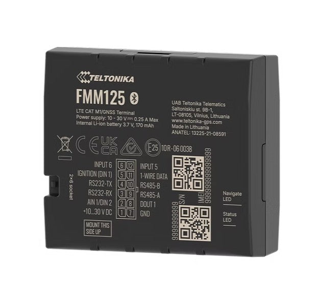 Teltonika FMM125 Versatile 4G LTE Cat M1 tracker with RS232, RS485 interfaces