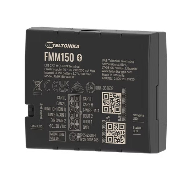 Teltonika FMM150 Advanced 4G LTE Cat M1 GPS tracker with integrated CAN data processor