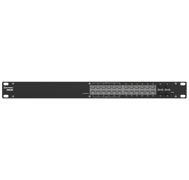 Teltonika SWM280 PoE+ Managed Switch, 24 x ETH ports, 10/100/1000 Mbps,12 PoE+ ports with up to 30W per port,4 SFP ports, 2 yr free RMS, PSU excluded