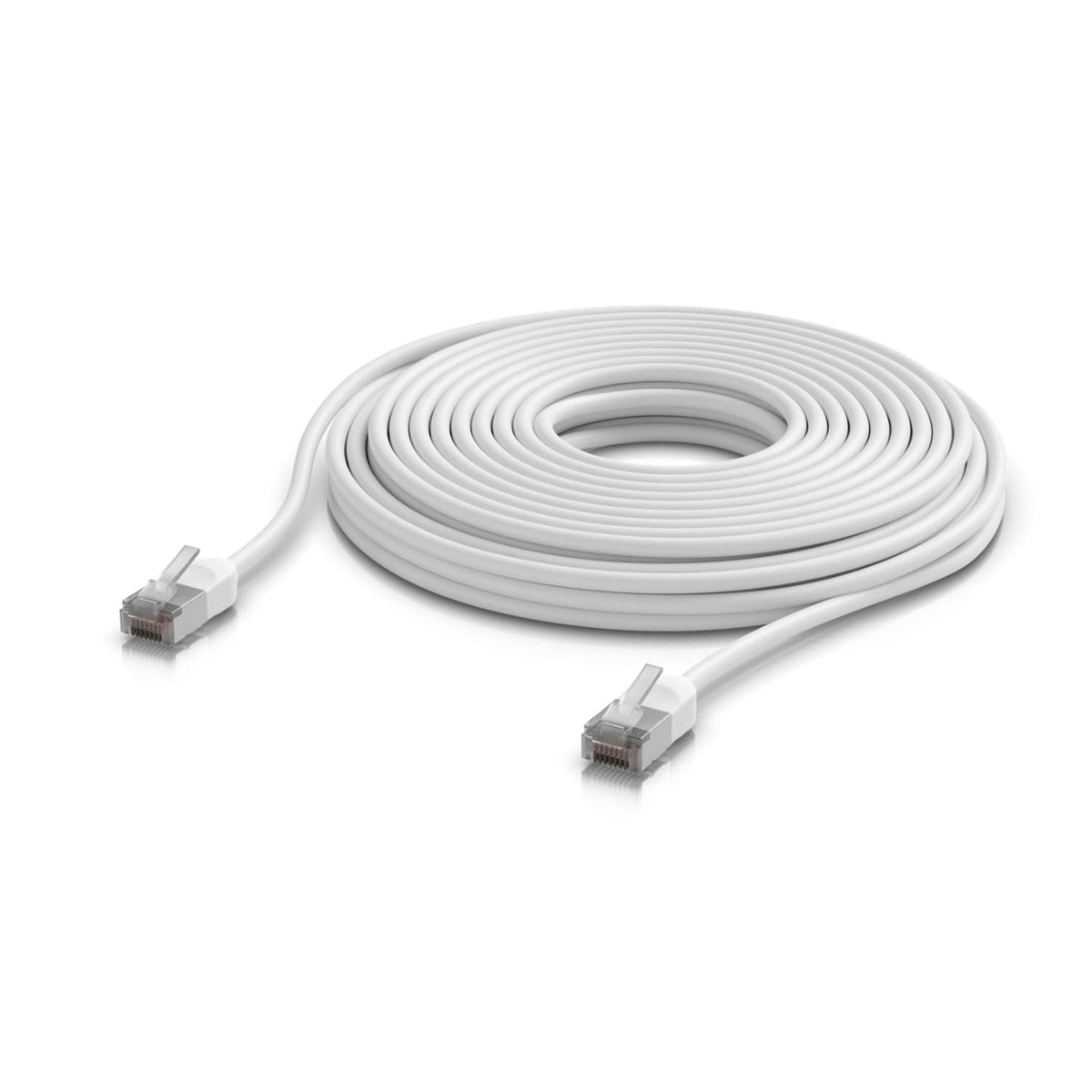 Ubiquiti UniFi Premium Patch Cable Outdoor, 12M, White, Ultra-thin, Rugged, Shielded Patch, Designed &Optimized, For 10 GbE Networking