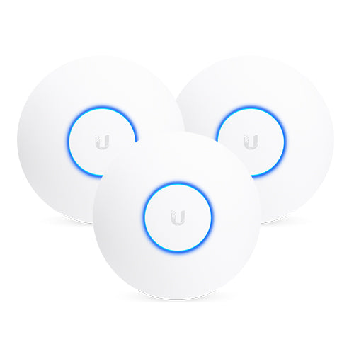 Ubiquiti NanoHD Unifi Compact 802.11ac Wave2 MU-MIMO Enterprise Access Point, 3-Pack *PoE injector is not included, Upgrade from AC-PRO