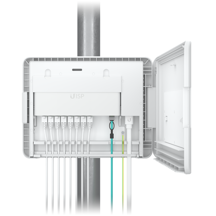 Last Stock- Ubiquiti UISP Box, Outdoor Box for UISP-R & UISP-S, Pole /Wall-Mountablke, IPX6-Rated Water Resistance, Power TransPort Cable Required,