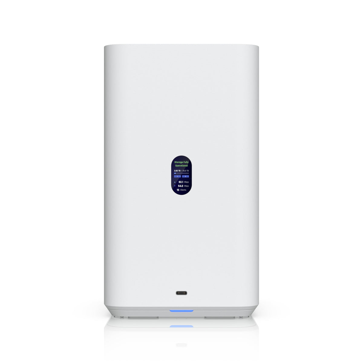 Ubiquiti UNAS 2, White, UniFi Network Attached Storage (2) 3.5' HDD Bays, 2.5 GbE Networking, USB-C Connectivity, Included PoE++ Adapter, Compact Foot