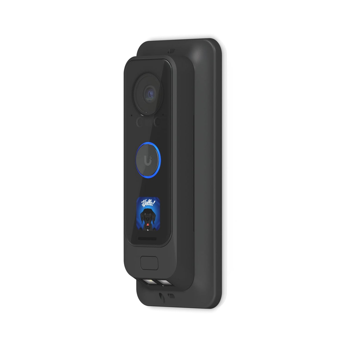 Ubiquiti G4 Doorbell Pro PoE Gang Box Mount, Black,Secure, Flat/ 25Â° Angled Wedge Angled Mounting Plate, Compatible NHU-UVC-G4-DBELL-POE