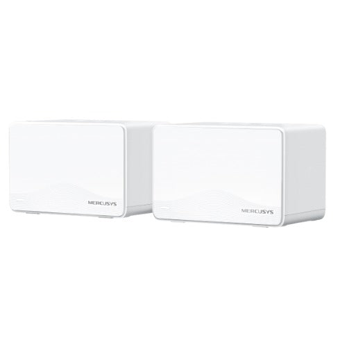 Mercusys Halo H25BE(2-pack) BE3600 Whole Home Mesh Wi-Fi 7 System, 460 mÂ²,  688 Mbps at 2.4 GHz, 2880 Mbps at 5 GHz, MLO, 4096-QAM, OFDMA, EHT160 on 5