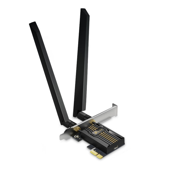 TP-Link Archer TBE552E BE9300 Wi-Fi 7 Bluetooth 5.4 PCIe Adapter, 5760 Mbps at 6 GHz + 2880 Mbps at 5 GHz + 688 Mbps at 2.4 GHz, 2Ã— High Gain Tri-Band
