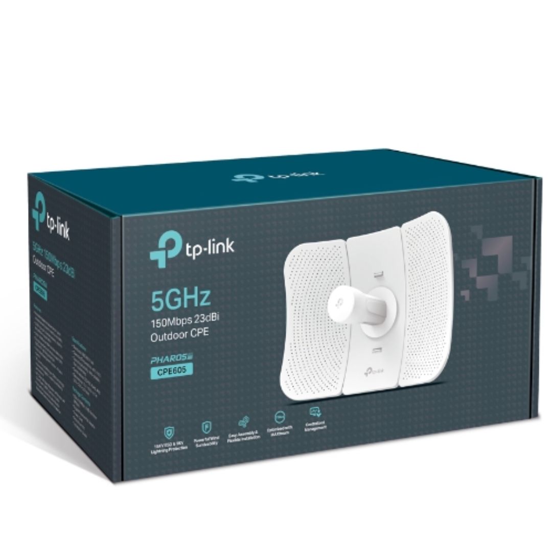 (CH)TP-Link CPE605 5GHz 150Mbps 23dBi Outdoor CPE High-gain Directional Cassegrain Antenna, Qualcomm, 23dBm, 2T2R, 23dBi Directional Antenna, 30+ km,