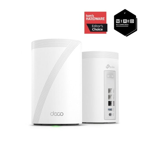 TP-Link Deco BE68 BE14000 Tri-Band Whole Home Mesh Wi-Fi 7 System (1-pack)  688 Mbps at 2.4 GHz + 4324 Mbps at 5 GHz + 8647 Mbps at 6 GHz