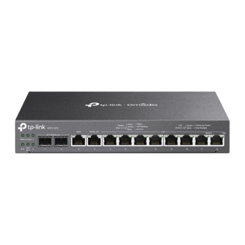 (E)TP-Link ER7212PC Omada 3-in-1 Gigabit VPN Router Integrates Router, POE+ Output & Omada Mgt. Control up to 10 EAPs. VPN, 4 WAN Ports, 110W Budget