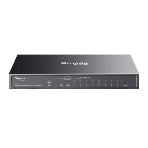 (CH)TP-Link ES210GP Omada 10-Port Gigabit Easy Managed Switch with 8-Port PoE+,  8Ã— Gigabit PoE+ Ports, 1x Gigabit Non-PoE Ports, 1Ã— Combo Gigabit RJ4