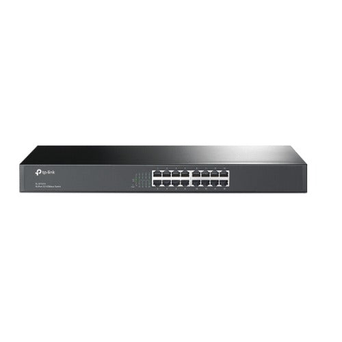 (E)(CH)TP-Link TL-SF1016 16-port 10/100M Switch, 16 10/100M RJ45 ports, 1U 19-inch rack-mountable steel case