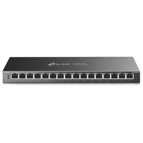 TP-Link TL-SG116P 16-Port Gigabit Desktop Switch with 16-Port PoE+, Up to 250 m, Isolation Mode, PoE Auto Recovery, Plug and Play