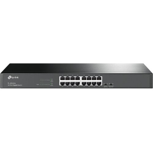 TP-Link TL-SG1016 16-Port Gigabit Rackmount Unmanaged Switch Energy-efficient Supports MAC 19-inch Rack-mountable Steel Case 32Gbps Switching Capacity
