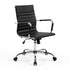 Artiss Office Chair Conference Chairs PU Leather Mid Back Black