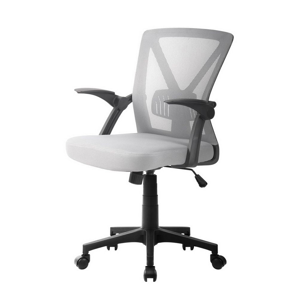 Artiss Mesh Office Chair Mid Back Grey