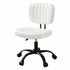 Artiss Armless Office Chair with Wheels, Ergonomic PU Leather Office Desk Chair, Height Adjustable 360° Swivel Computer Task Chair for Home Office, Study Room & Small Space, White