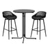 Gardeon 3PC Outdoor Bar Set Stools Dining Chairs Table Patio Furniture Bistro Set Black