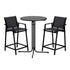 Gardeon 3PC Outdoor Bar Set Stools Dining Chairs Table Patio Furniture Bistro Set Steel Black