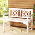 Gardeon Outdoor Garden Bench Wooden Chair 2 Seat Patio Furniture Lounge White