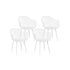 Gardeon 4PC Outdoor Dining Chairs PP Lounge Chair Patio Furniture Garden White