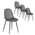 Gardeon 4PC Outdoor Dining Chairs PP Lounge Chair Patio Garden Furniture Black