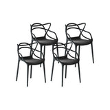 Gardeon 4PC Outdoor Dining Chairs PP Portable Stackable Chair Patio Furniture