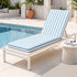 Gardeon Outdoor Chaise Lounge Cushion Lounge Chair Pad Sunbed Mattress Blue