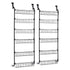 Artiss 2x Over Door Storage Pantry Organiser 6-Tier Metal Hanger Hook Black
