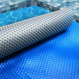 Aquabuddy Pool Cover 500 Micron 6.5x3m Swimming Pool Solar Blanket Blue Silver