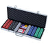 500pcs Poker Chips Set Casino Texas Hold&