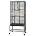 i.Pet 176cm 3-Tier Large Bird Cage Aviary with Ladder Parrot Budgie Wheels Black