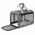 i.Pet Pet Carrier Bag Foldable Dog Cat Durable Crate Travel Cage Portable Car Kennel Grey