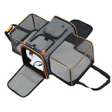 i.Pet Pet Carrier Bag Foldable Expandable Dog Cat Travel Cage Portable Car Kennel