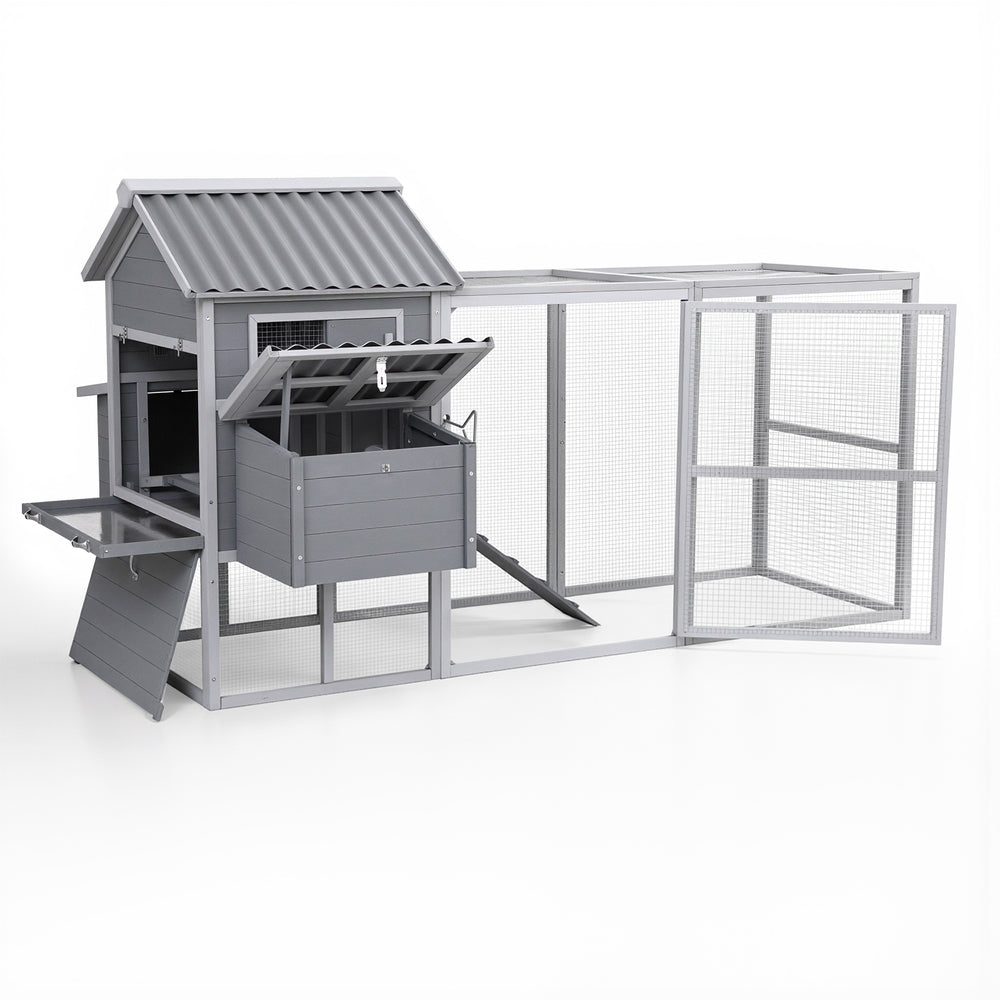 i.Pet Chicken Coop Rabbit Hutch Extra Large Wooden Run Bunny Cage Poultry House Outdoor