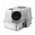 i.Pet Cat Litter Box Large Stainless Steel High Sided Pet Toilet Odour Control
