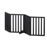 i.Pet Dog Gate Playpen Enclosure 4 Panels Pet Door Fence Wooden Play Pen Stair
