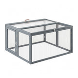 i.Pet Chicken Coop Large Portable Wooden Rabbit Run Cage Hutch Outdoor Folding Hen House 110cm