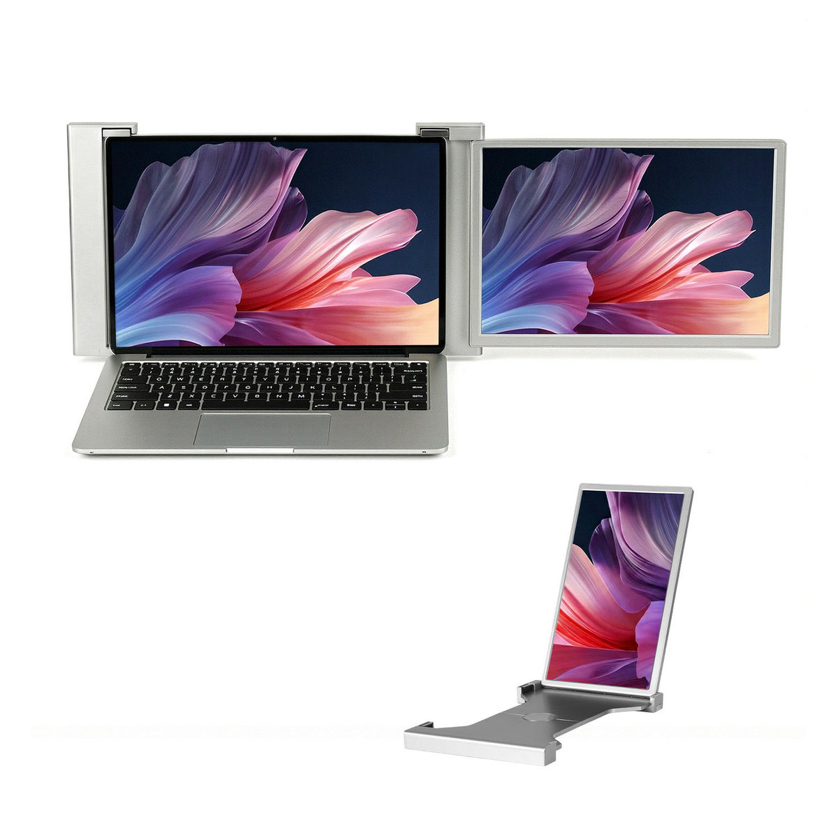 Devanti Portable Monitor Laptop Screen Extender Dual Display 1080P IPS USB C