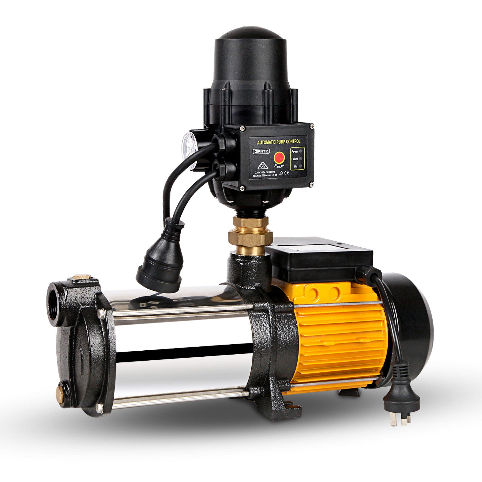 Giantz Garden Water Pump High Pressure 2000W Max 4-Stage Tank Irrigation Transfer Booster Pump Black