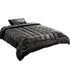 Giselle Bedding Faux Mink Quilt Charcoal Single