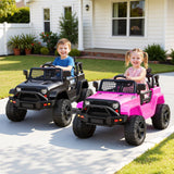 Kids Ride On Car Bumper Electric Toys Cars with Remote Control Stickers Light Blue Pink